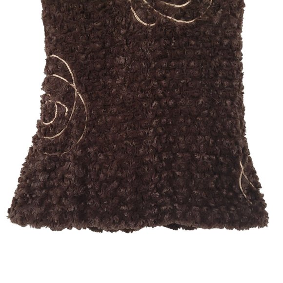 CoVelo Clothing Teddy Bear Vest Jacket Womens Sz 8 Snap Close Brown Faux Fur - Picture 14 of 16